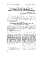 Thực trạng kĩ năng tự học ngoài lớp học của sinh viên chính quy sư phạm trường đại học sư phạm thành phố hồ chí minh