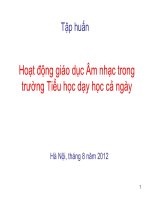 Hoạt động giáo dục âm nhạc trong trường tiểu học dạy học cả ngày (bài giảng tập huấn)