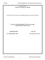 Sử dụng thí nghiệm để tổ chức dạy học sinh học bậc trung học