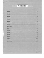 CONTENTS list of listening tests and their text dates