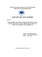 luận văn quản trị nhân lực một số biện pháp hoàn thiện hoạt động tuyển dụng -đào tạo và phát triển nhân viên tại công ty cổ phần xây lắp điện 3.8