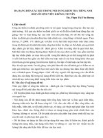 ĐA DẠNG HÓA CÁC BÀI TRONG NỘI DUNG KIỂM TRA TIẾNG ANH đối với sinh viên không chuyên