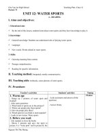 Giáo án Tiếng Anh lớp 12 Unit 12 Water Sports