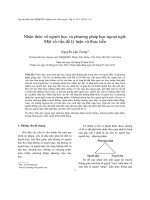 Nhận thức về người học và phương pháp học ngoại ngữ Một số vấn đề lý luận và thực tiễn