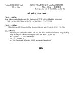 đề kiểm tra học kì II( hóa 11 hay có đáp án )