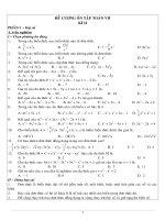 ĐỀ CƯƠNG ÔN TẬP HKII TOÁN 7