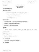 Giáo án Tiếng Anh lớp 12 Unit 11 Books