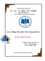luận văn quản trị nhân lực  Động viên nhân viên trong quản trị