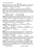 TRỌN BỘ CÁC CÂU HỎI TRẮC NGHIỆM HAY HÓA 12