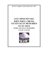 giáo trình môn học kiến thức chung về sản xuất muối biển