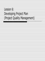 Lesson 06 Project Quality Assurance Managemnet