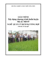 giáo trình xây dựng chương trình huấn luyện nghề quản lý dịch hại tổng hợp