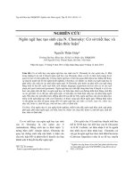 Ngôn ngữ học tạo sinh của N. Chomsky Cơ sở triết học và nhận thức luận