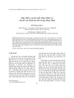 Đặc điểm của âm tiết tiếng Nhật và vấn đề xác định âm tiết trong tiếng Nhật