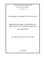 Định hướng phát triền và giải pháp quản lý dịch vụ trung gian thanh toán ở Việt Nam