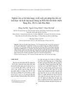 Nghiên cứu sơ bộ hiện trạng và đề xuất giải pháp bảo tồn các loài thực vật bị đe dọa tuyệt chủng tại Khu bảo tồn thiên nhiên Hang Kia - Pà Cò, tỉnh Hòa Bình