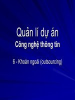 quản lý dự án công nghệ thông tin khoán ngoài