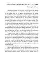 ĐÁNH GIÁ KẾT QUẢ HỌC TẬP THEO NĂNG LỰC CỦA NGƯỜI HỌC