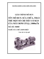 giáo trình mô đun sửa chữa thay thế một số chi tiết cơ bản của máy bơm