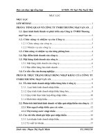 Báo cáo thực tập tổng hợp tại Công ty TNHH Thương mại Vạn An