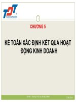 SLIDE kế toán tài chính a2 chương 5 kế toán thu nhập chi phí và xây dựng kết quả hoạt động kinh doanh