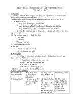 Giáo án hoạt động ngoài giờ lên lớp