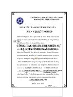 luận văn quản trị  nhân lực công tác quản trị nhân sự tại CTY TNHH SAM SONG