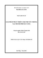 Giải pháp phát triển chợ truyền thống tại Thành phố Đà Nẵng