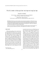 Yếu tố cá nhân và hiệu quả làm việc hợp tác trong học tập