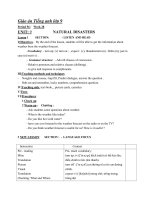 Giáo án Tiếng Anh 9 unit 9 Natural disasters