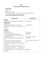 Giáo án Dấu hiệu chia hết cho 3 Toán 4