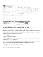 Đề KT  tiếng anh lớp 9 kì II