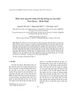 Phân tích nguyên nhân bồi lấp luồng tại cửa biển Tam Quan – Bình Định