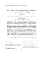 The Effect of Task Type on Accuracy and Complexity in IELTS Academic Writing