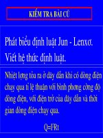 Tiết 18 - Bài Tập Định Luật Jun-len-xơ