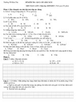 Đề kiểm tra Toán học kì 2 năm học 2010-2011