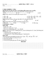 Kiểm tra 1 tiết Hình (chương II có ĐA)