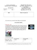 Đề thi tin 6 HKII năm 2011