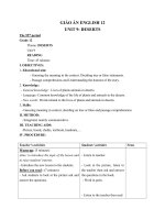 Giáo án Tiếng Anh 12 unit 9 Deserts