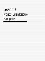 Lession 03 Project Human Resource Management