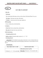 Giáo án Cực trị hàm số hay nhất