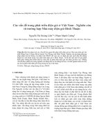 Các vấn đề trong phát triển điện gió ở Việt Nam - Nghiên cứu từ trường hợp Nhà máy điện gió Bình Thuận