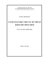 Cơ sở toán học cho các kỹ thuật kiểm thử phần mềm