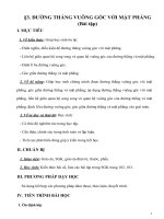 Giáo án điện tử môn Toán lớp 11 bài “Đường thẳng vuông góc với mặt phẳng” phần bài tập