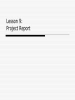 Lesson 09 Project Reports