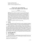 ĐÁNH GIÁ THỰC TRẠNG môi TRƯỜNG của các KHU CÔNG NGHIỆP ở VÙNG bắc TRUNG bộ