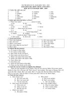 BO DE THI HKII LOP 3, 4, 5