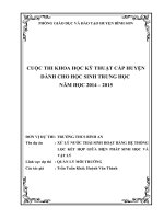 Báo cáo thực hiện dự án xử lý nước thải sinh hoạt bằng biện pháp sinh học kết hợp vật lý