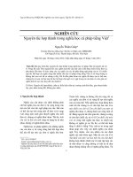 Nguyên tắc hợp thành trong nghĩa học cú pháp tiếng Việt