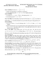 Đề thi thử THPT quốc gia môn toán lần 3 năm 2015 trường THPT đoàn thượng, hải dương